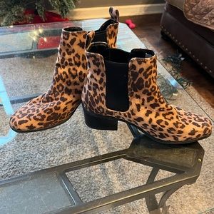 Cheetah print booties.